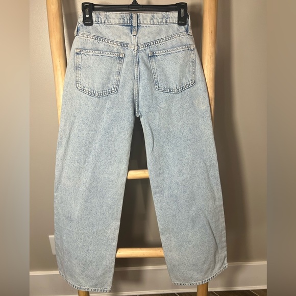 ✨Old Navy junior 14 denim Light Blue baggy wide leg high waisted Jeans - Picture 2 of 9